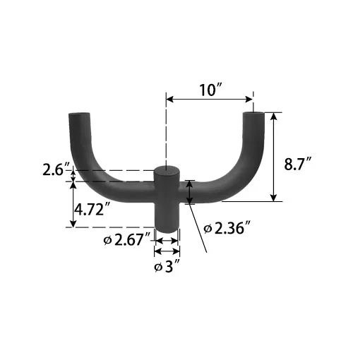 180° Double Bullhorn for LED Street Light