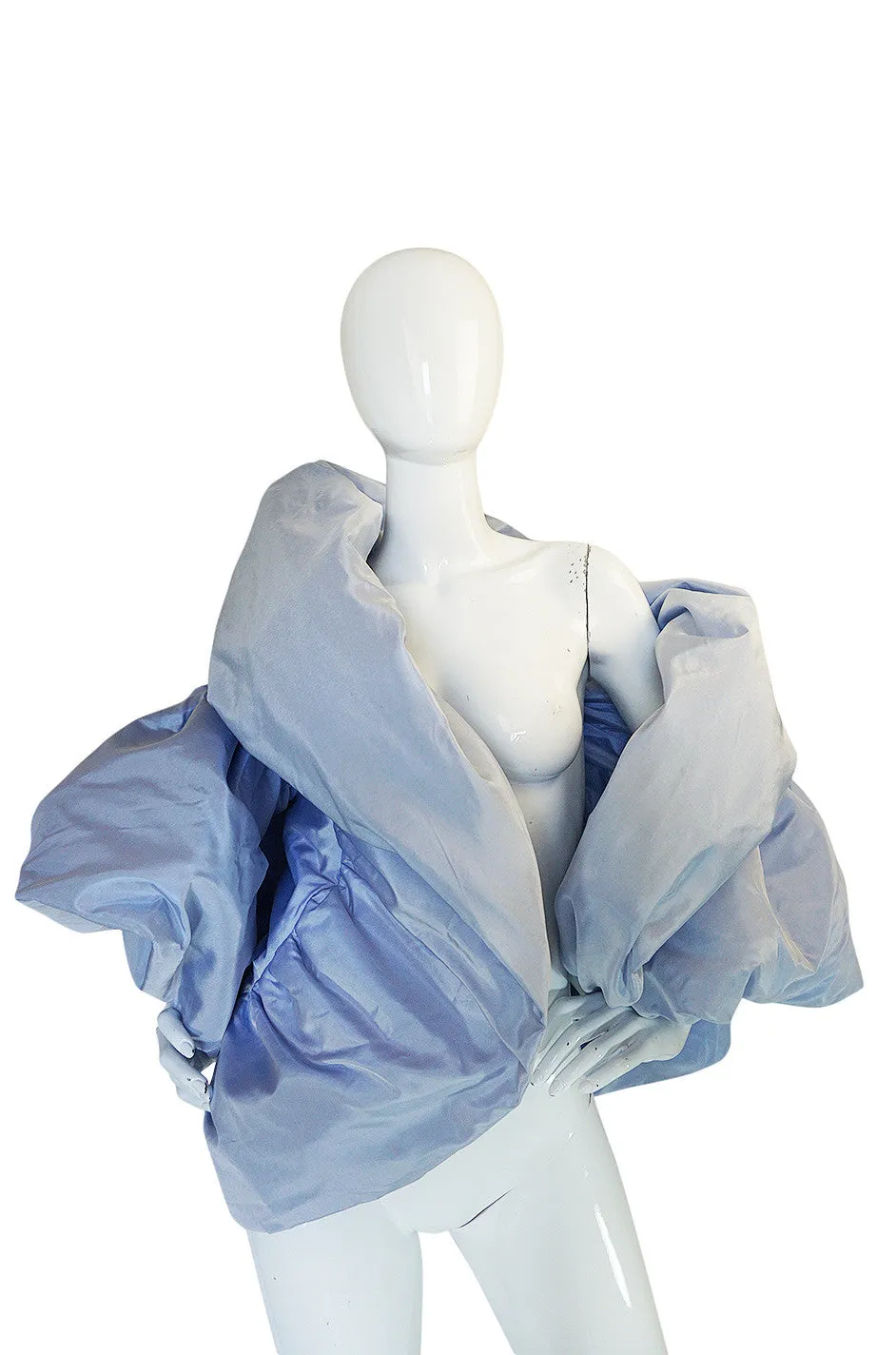 1988 Bob Mackie Baby Blue Silk "Domino" Jacket