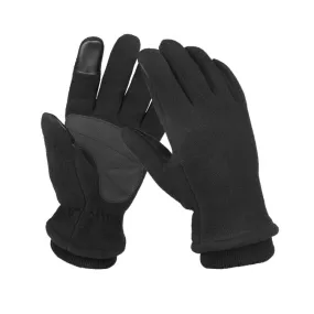 1pair Rocker Fleece Winter Warm Anti-Slip Gloves Outdoor Riding Sports Gloves, Size: XS(Black)