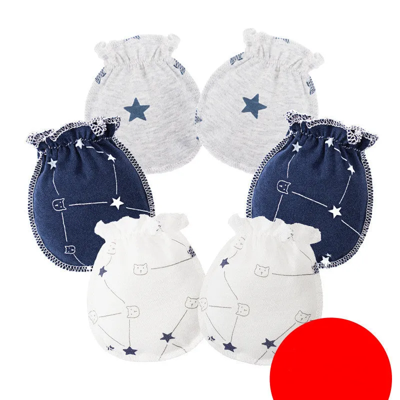 3 Pairs Baby Gloves 0-6 Months Early Baby Anti-grasping Gloves