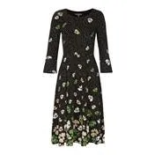 3/4 Sleeve Wildflower Print Dress