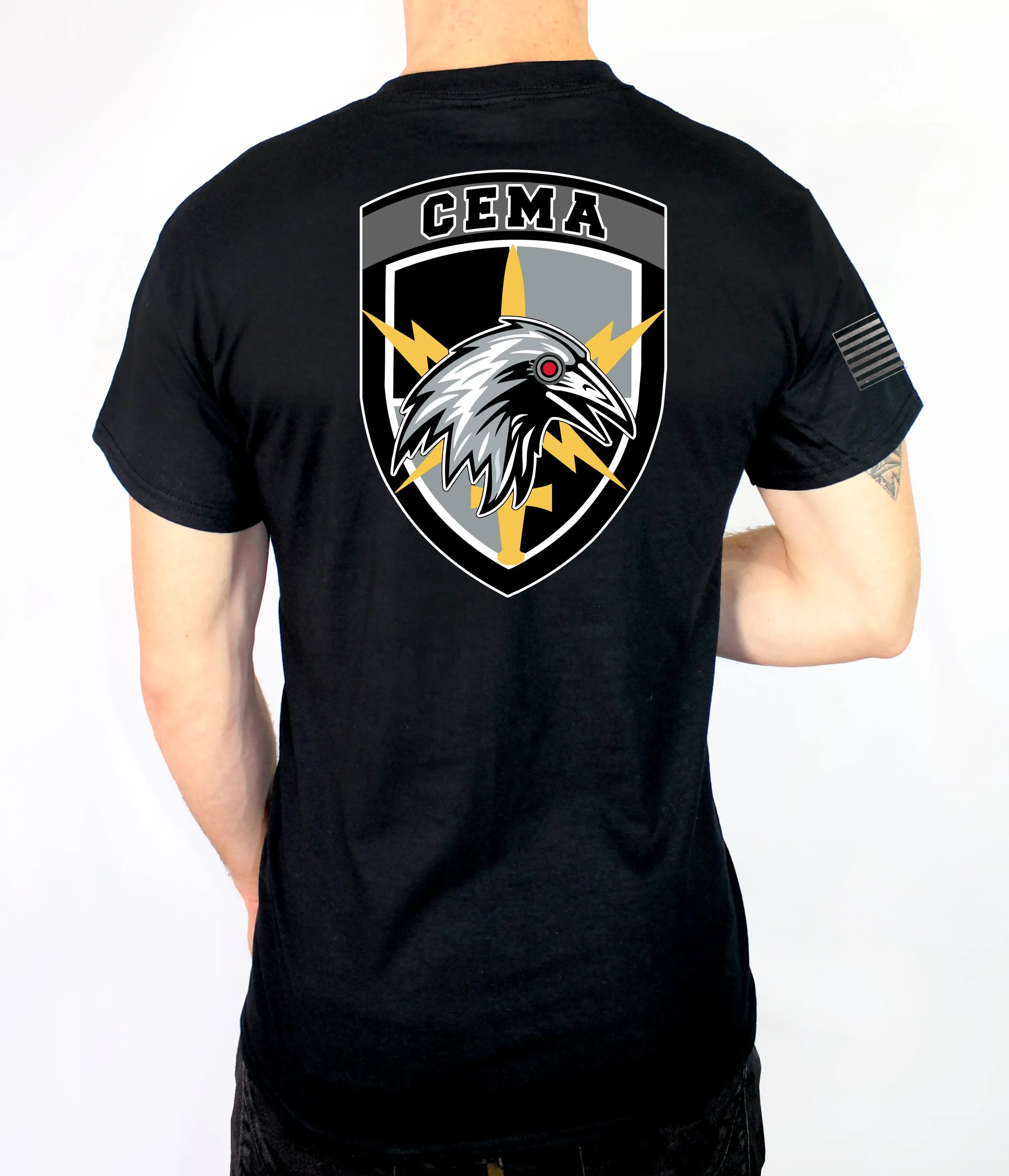 50-50 Blend Black Unisex PT Short Sleeve Shirt. Approved for PT