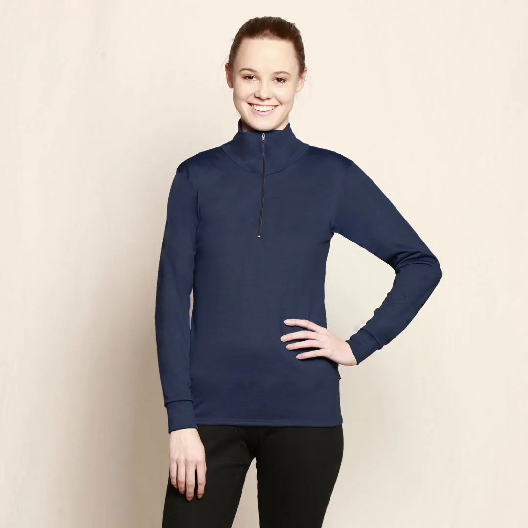 #520 Long Sleeve Merino Zip Top 275gsm