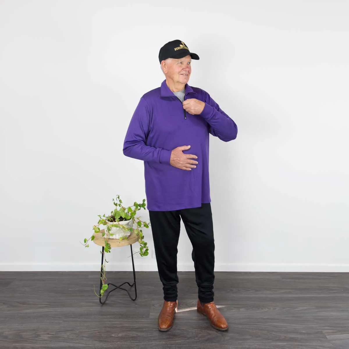 #520 Long Sleeve Merino Zip Top 275gsm