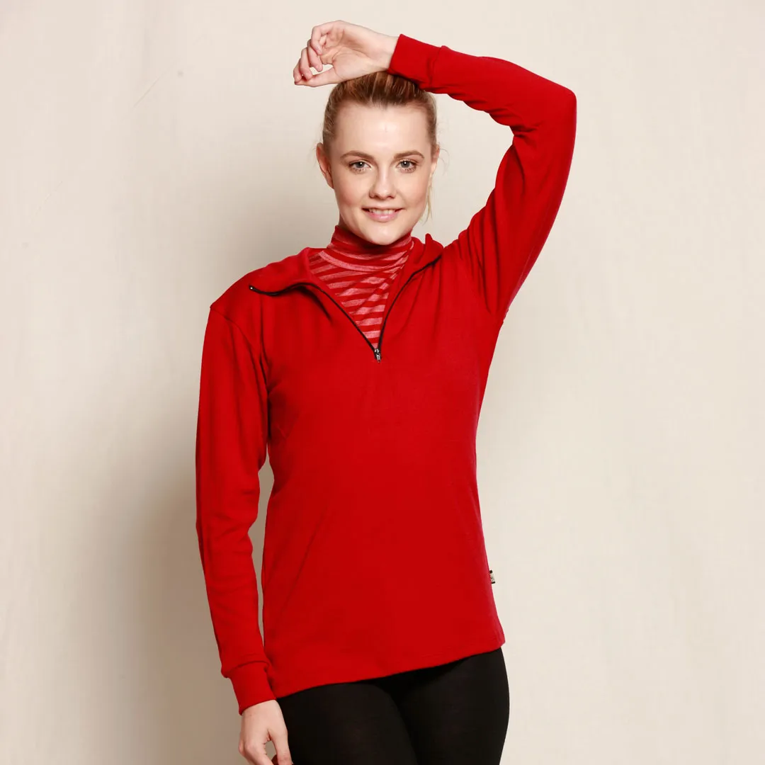 #520 Long Sleeve Merino Zip Top 275gsm