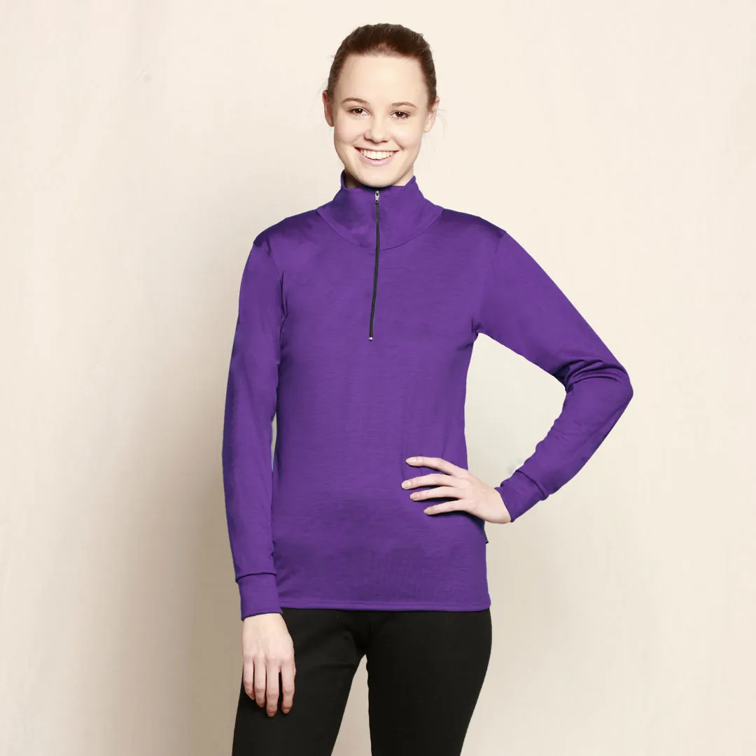 #520 Long Sleeve Merino Zip Top 275gsm