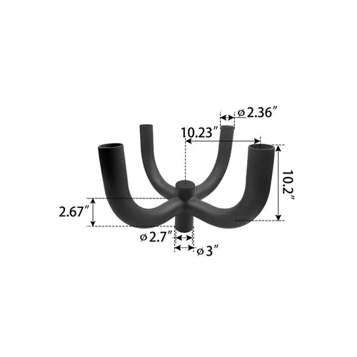 90° Quad Bullhorn for LED Street Light