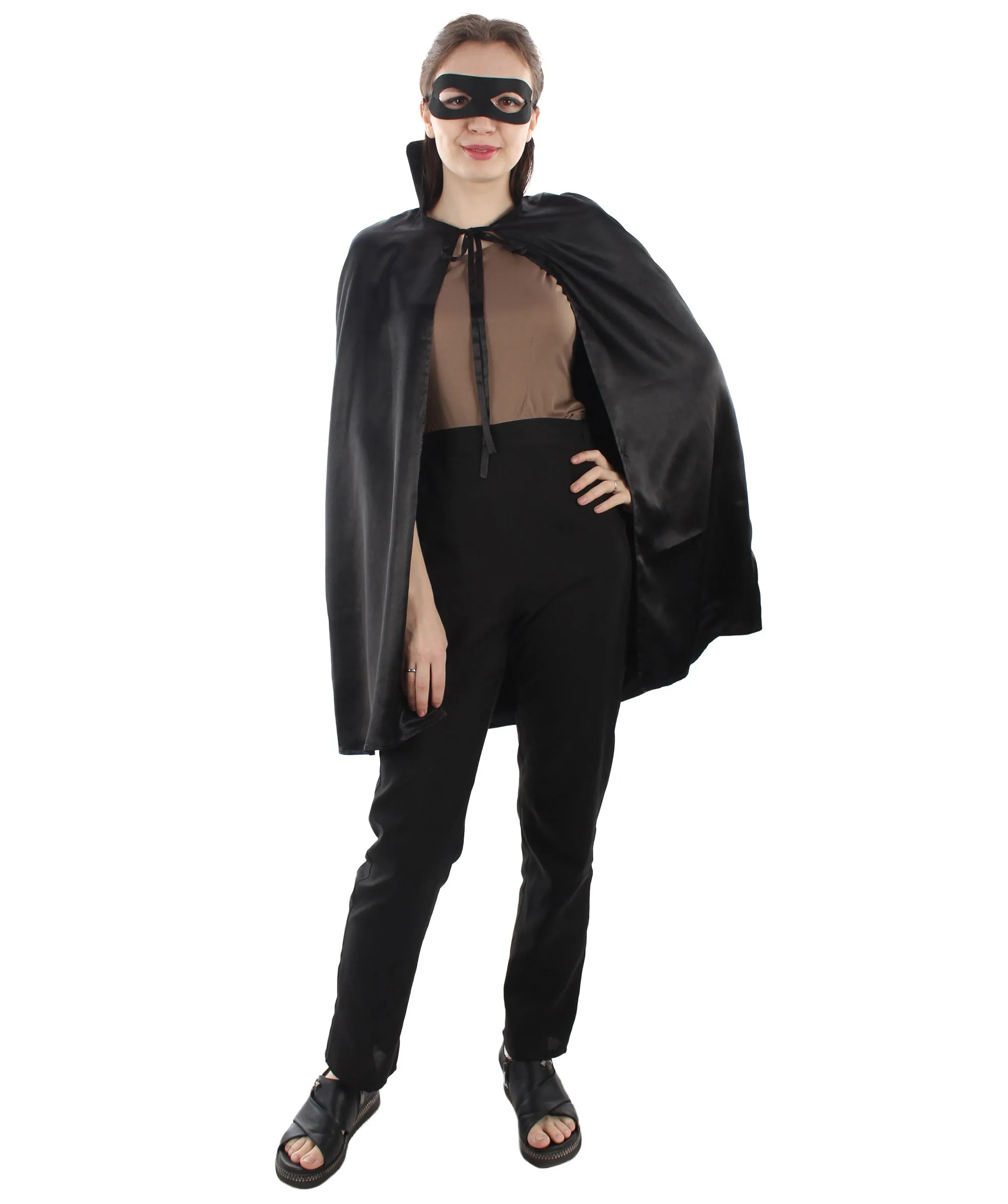 Adult Unisex Superhero Cape with Mask Set Costume | Multiple Color Options Halloween Costume