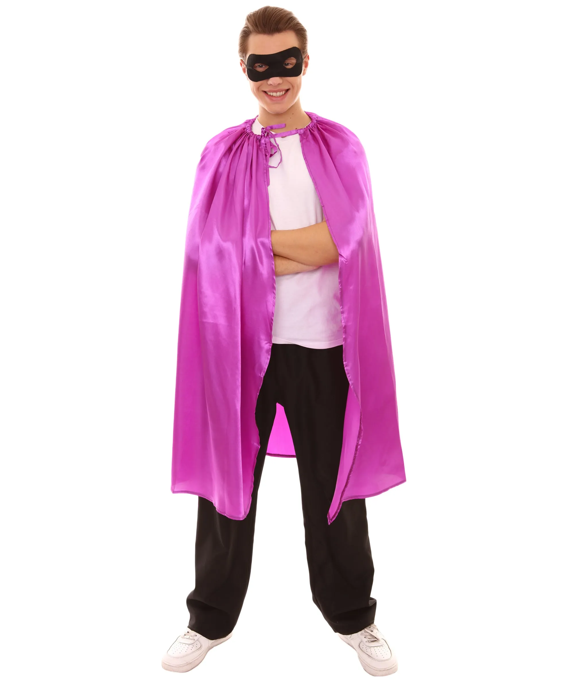 Adult Unisex Superhero Cape with Mask Set Costume | Multiple Color Options Halloween Costume