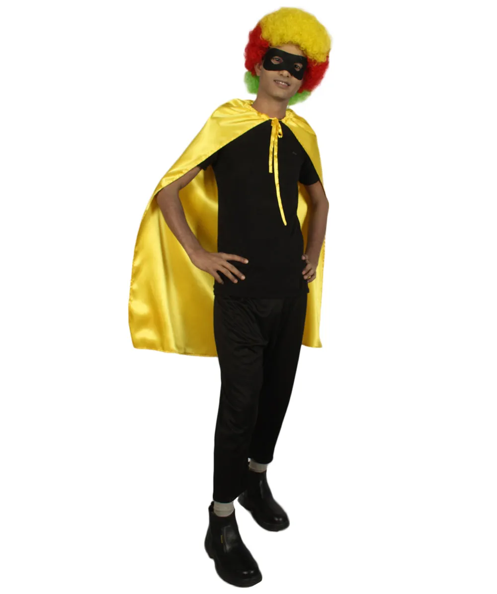 Adult Unisex Superhero Cape with Mask Set Costume | Multiple Color Options Halloween Costume