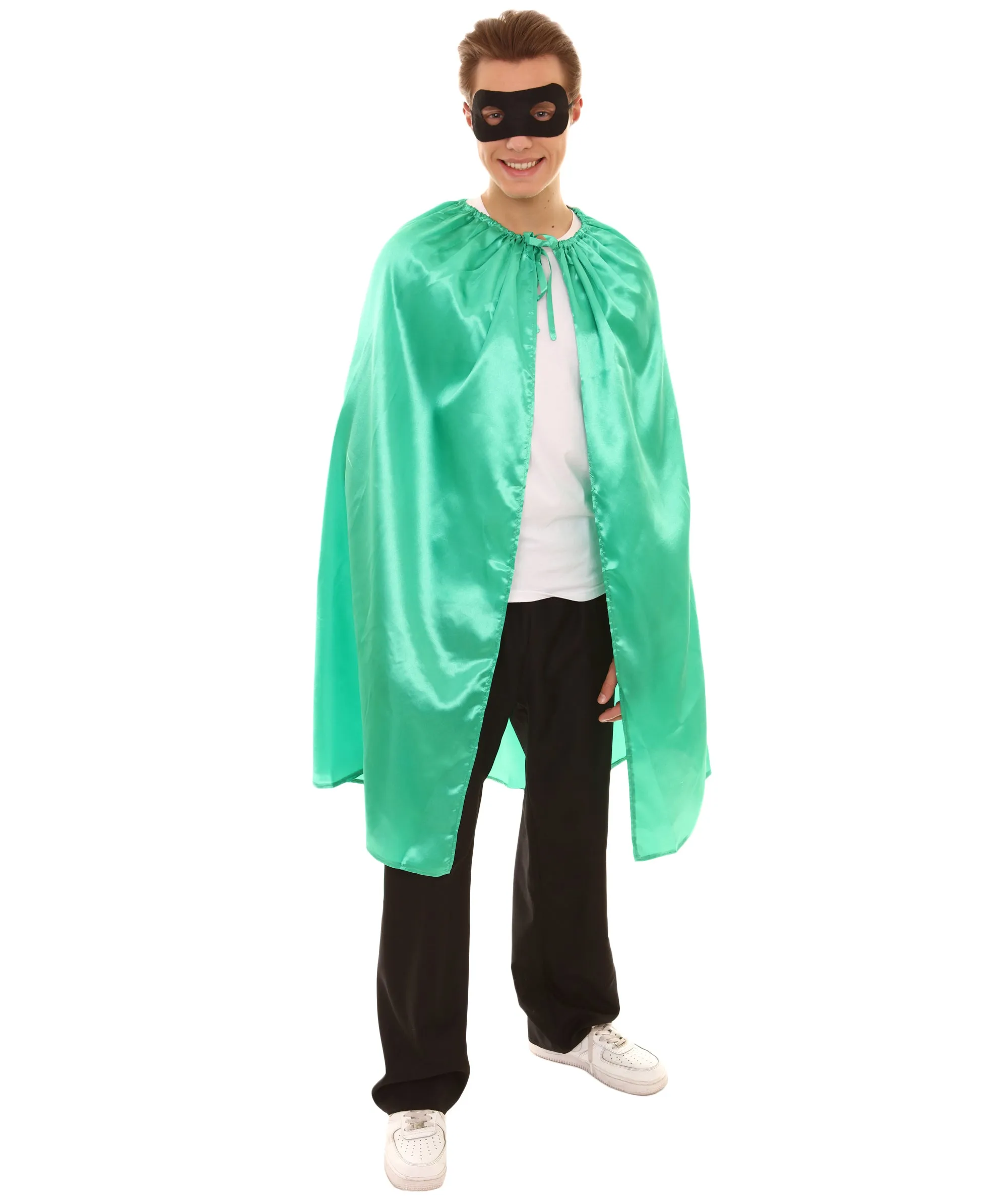 Adult Unisex Superhero Cape with Mask Set Costume | Multiple Color Options Halloween Costume