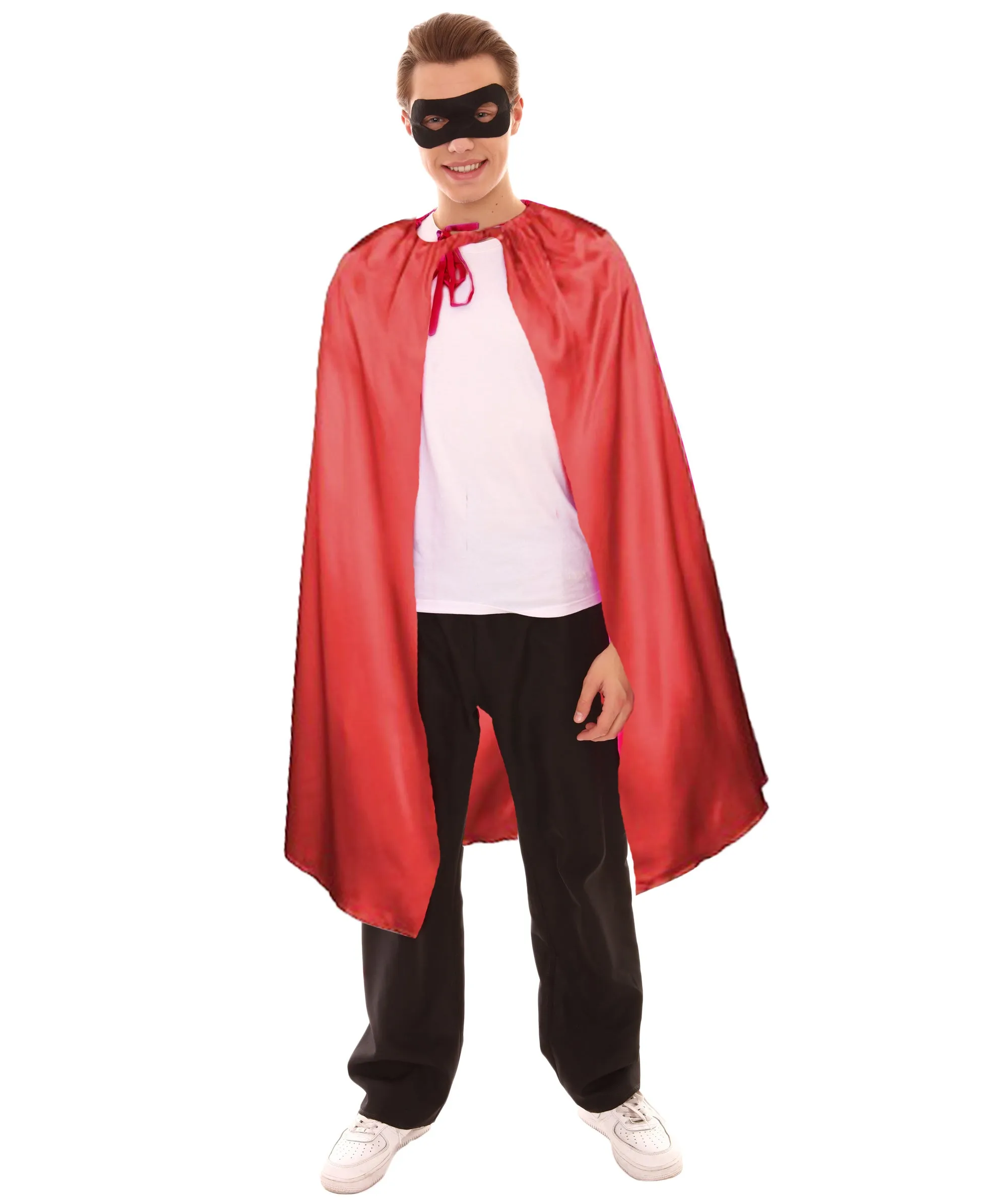 Adult Unisex Superhero Cape with Mask Set Costume | Multiple Color Options Halloween Costume