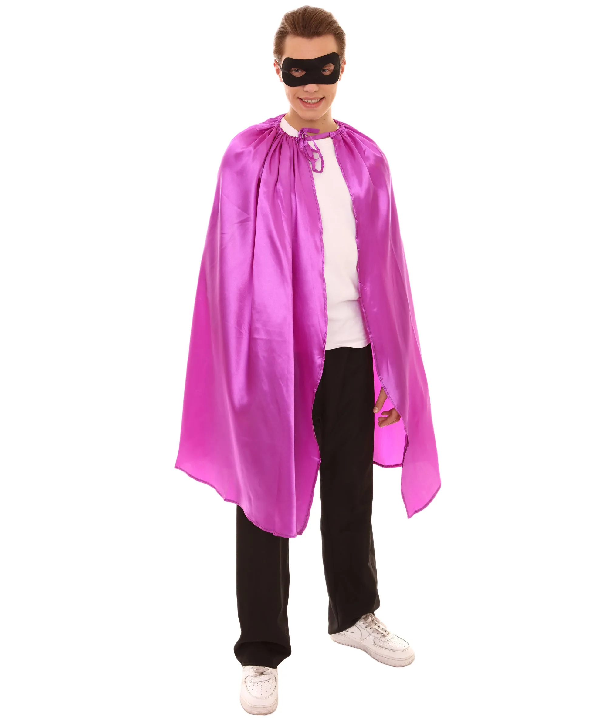 Adult Unisex Superhero Cape with Mask Set Costume | Multiple Color Options Halloween Costume