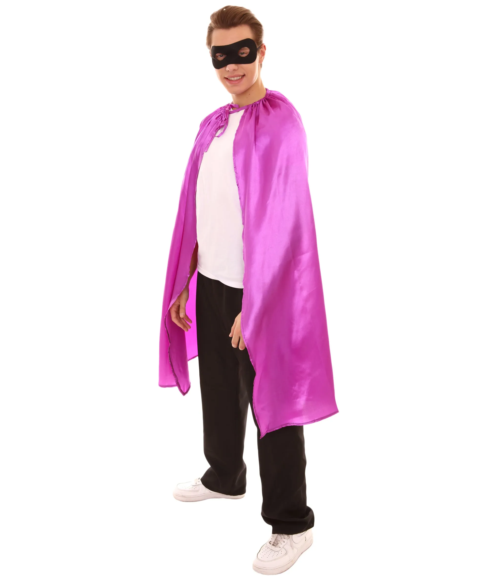 Adult Unisex Superhero Cape with Mask Set Costume | Multiple Color Options Halloween Costume