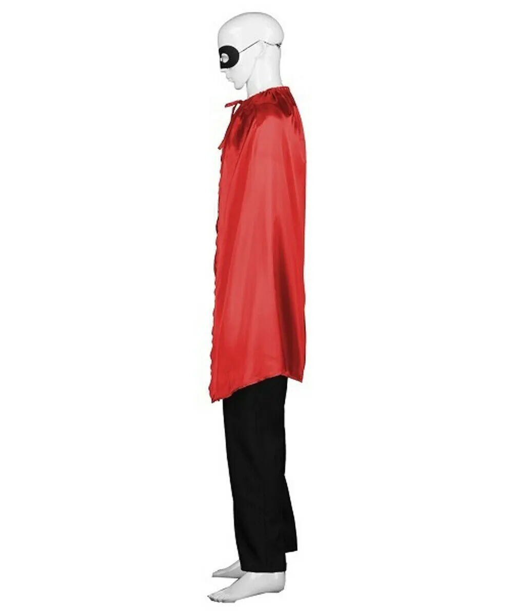 Adult Unisex Superhero Cape with Mask Set Costume | Multiple Color Options Halloween Costume