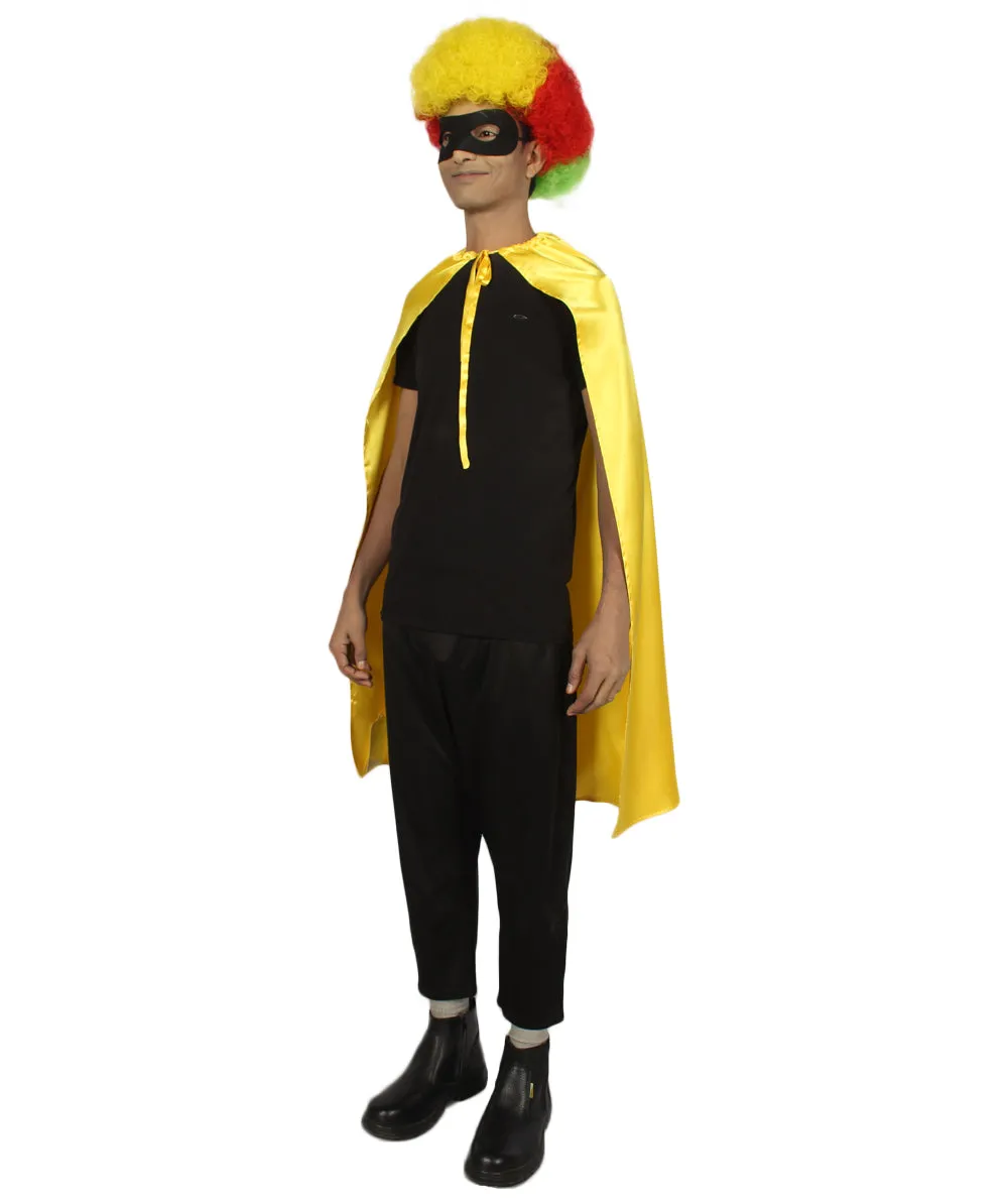 Adult Unisex Superhero Cape with Mask Set Costume | Multiple Color Options Halloween Costume