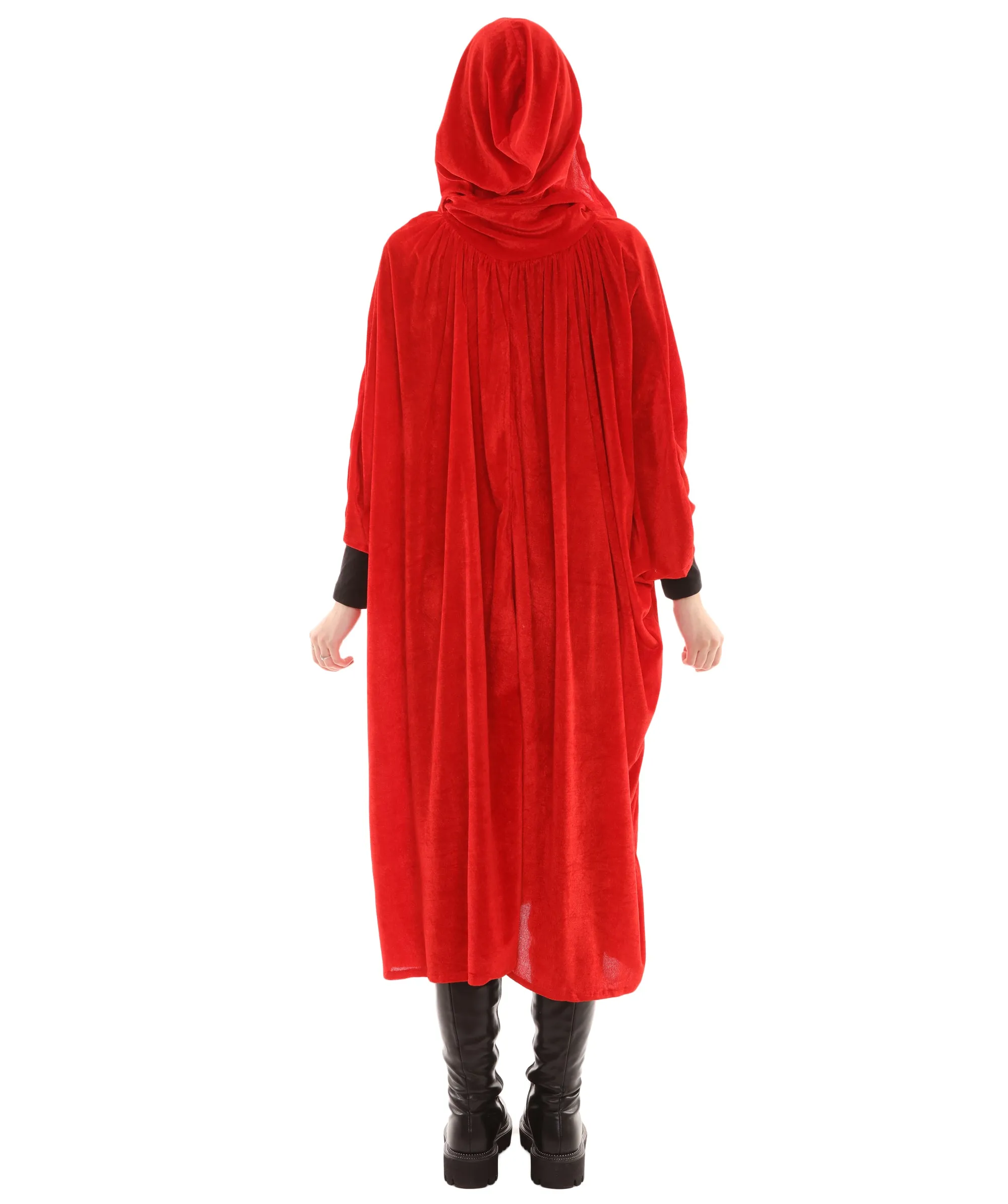 Adult Women's Hooded Robe Cape Costume | Red Halloween Costume