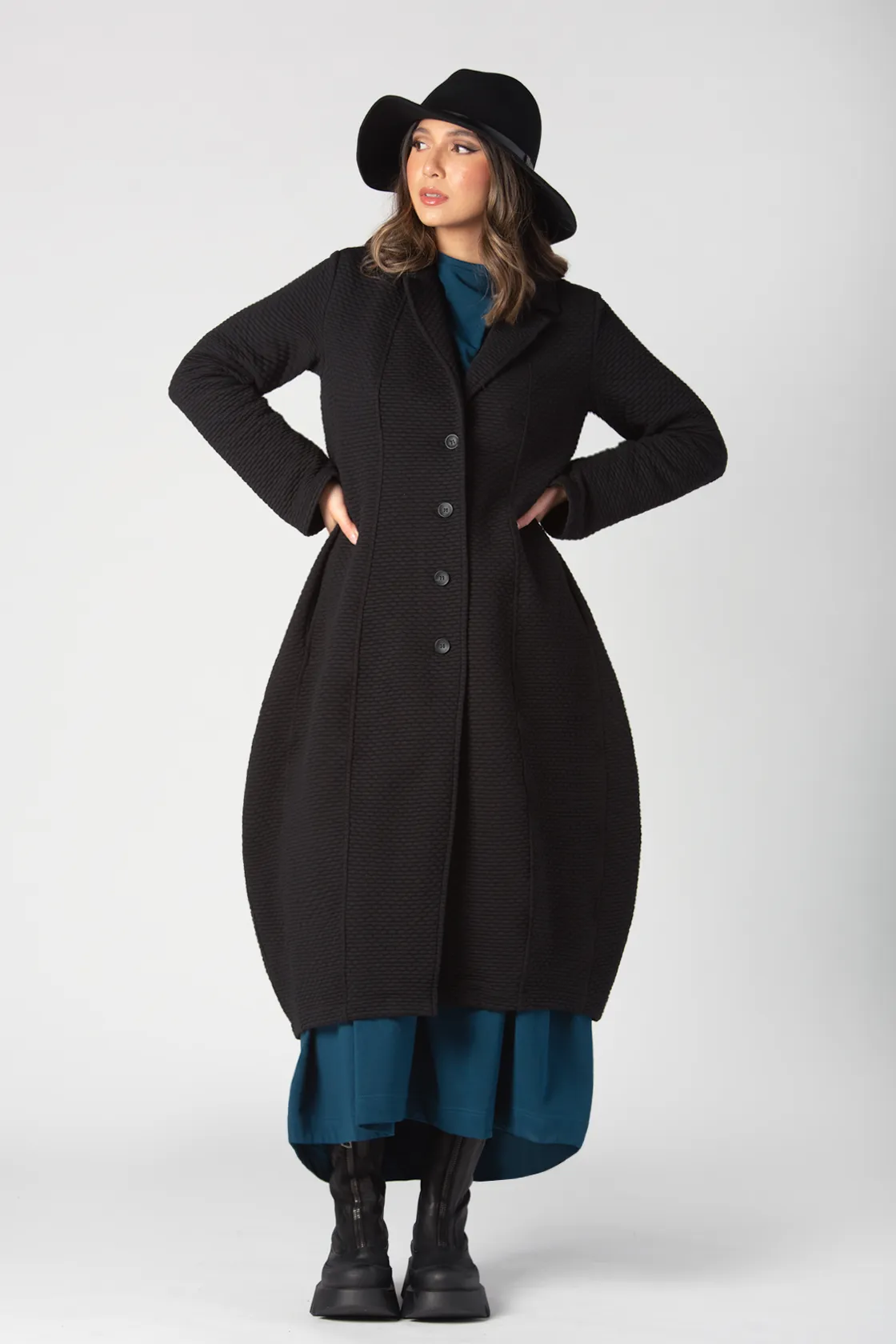 ALEMBIKA Octavia Coat in Black