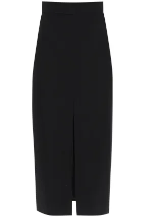 ALEXANDER MCQUEEN High-Waisted Pencil Skirt in Light Wool Grain of Poudre