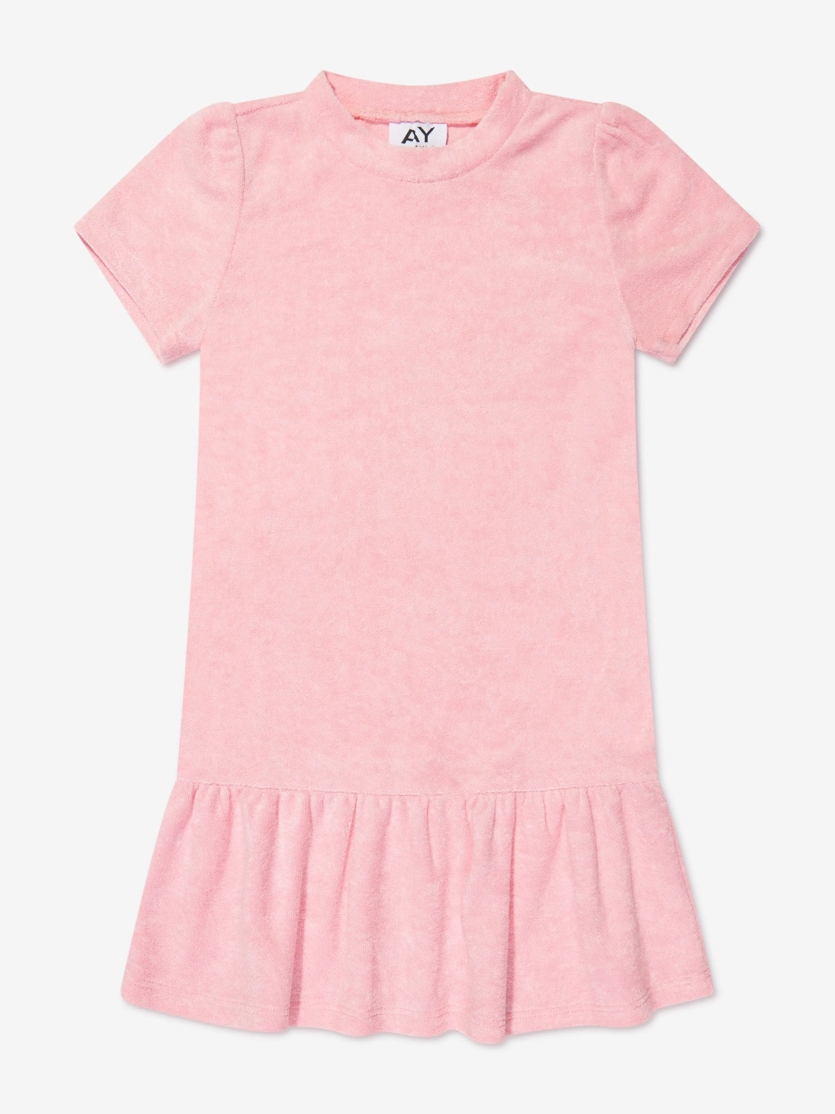 AY by AYLA Girls Towelling Mini Dress in Pink