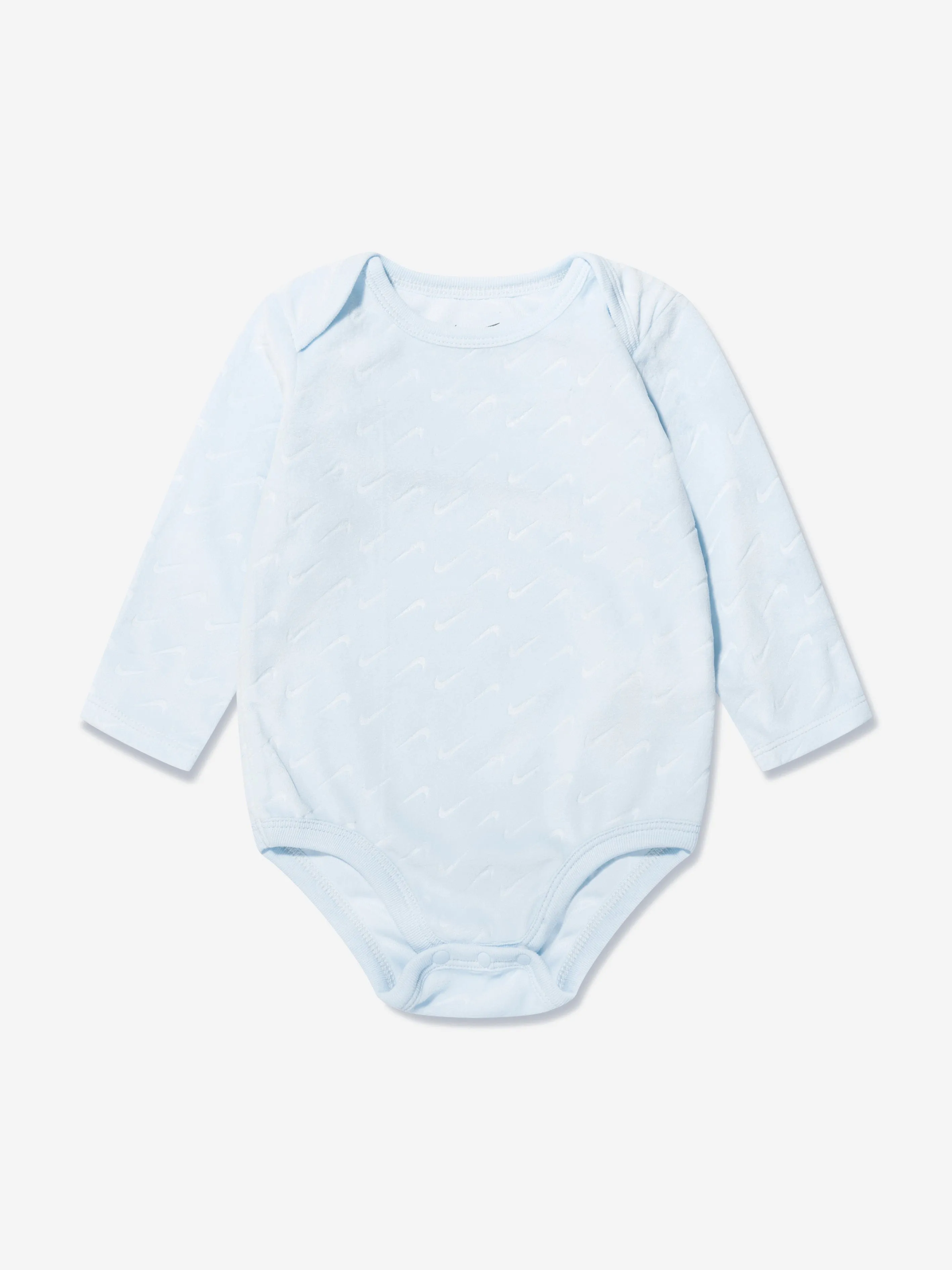 Baby Boys 4 Piece Velour Embossed Swoosh Set in Blue