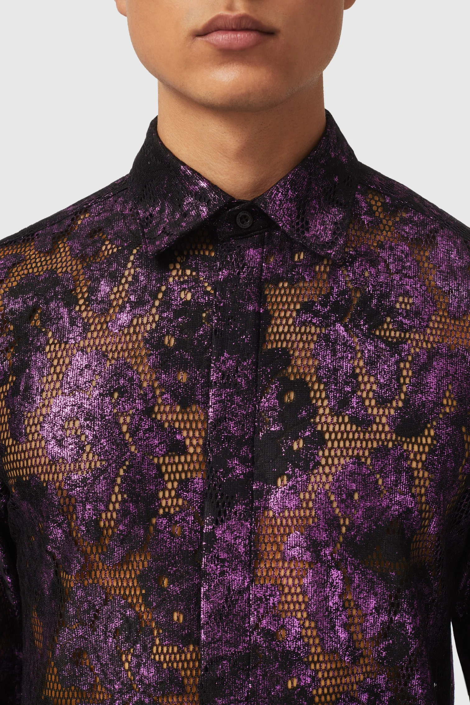 Baldwin Slim Fit Floral Pink Shirt