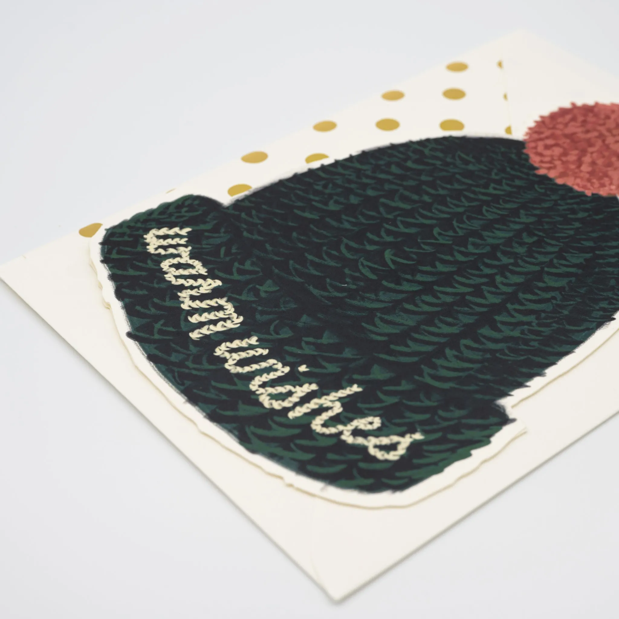 Beanie Die Cut Holiday Card - Warm Wishes