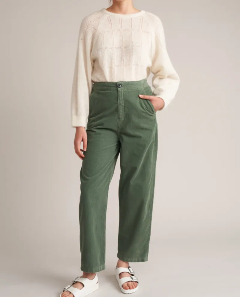 Bellerose Pasop Eucalyptus Green Cord Trousers