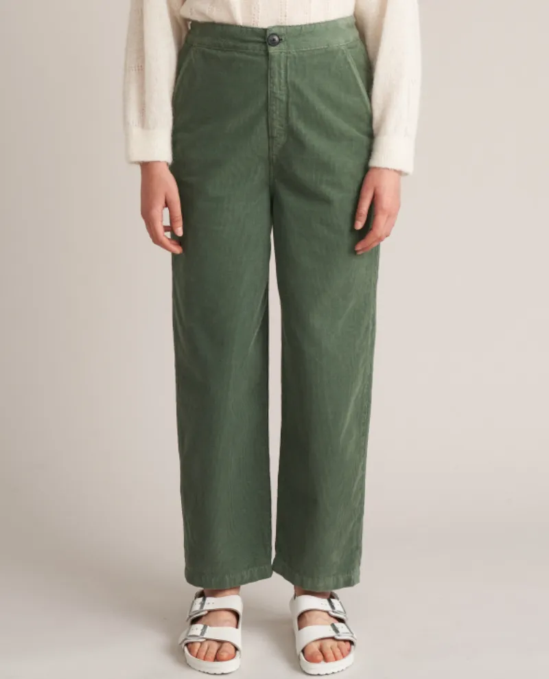 Bellerose Pasop Eucalyptus Green Cord Trousers