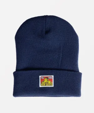 Ben Davis Logo Knit Beanie - Navy