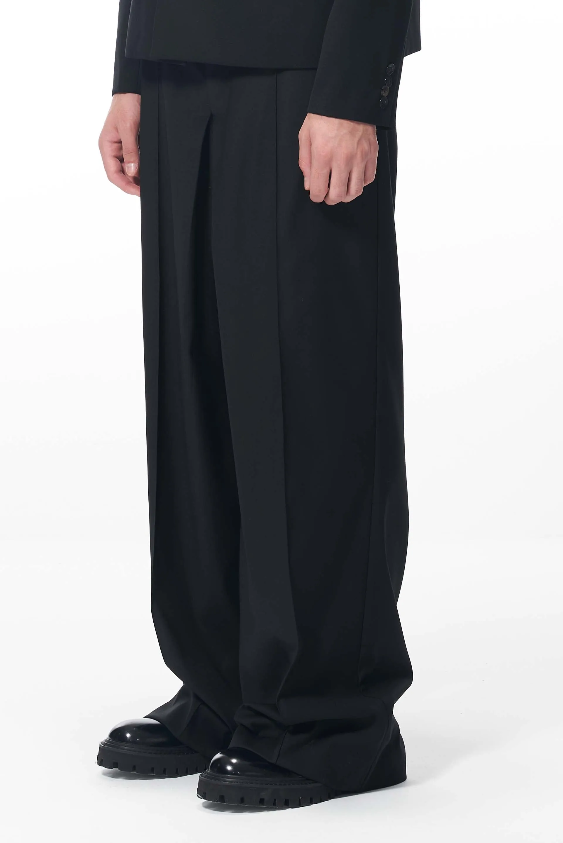 Black Draped Pants