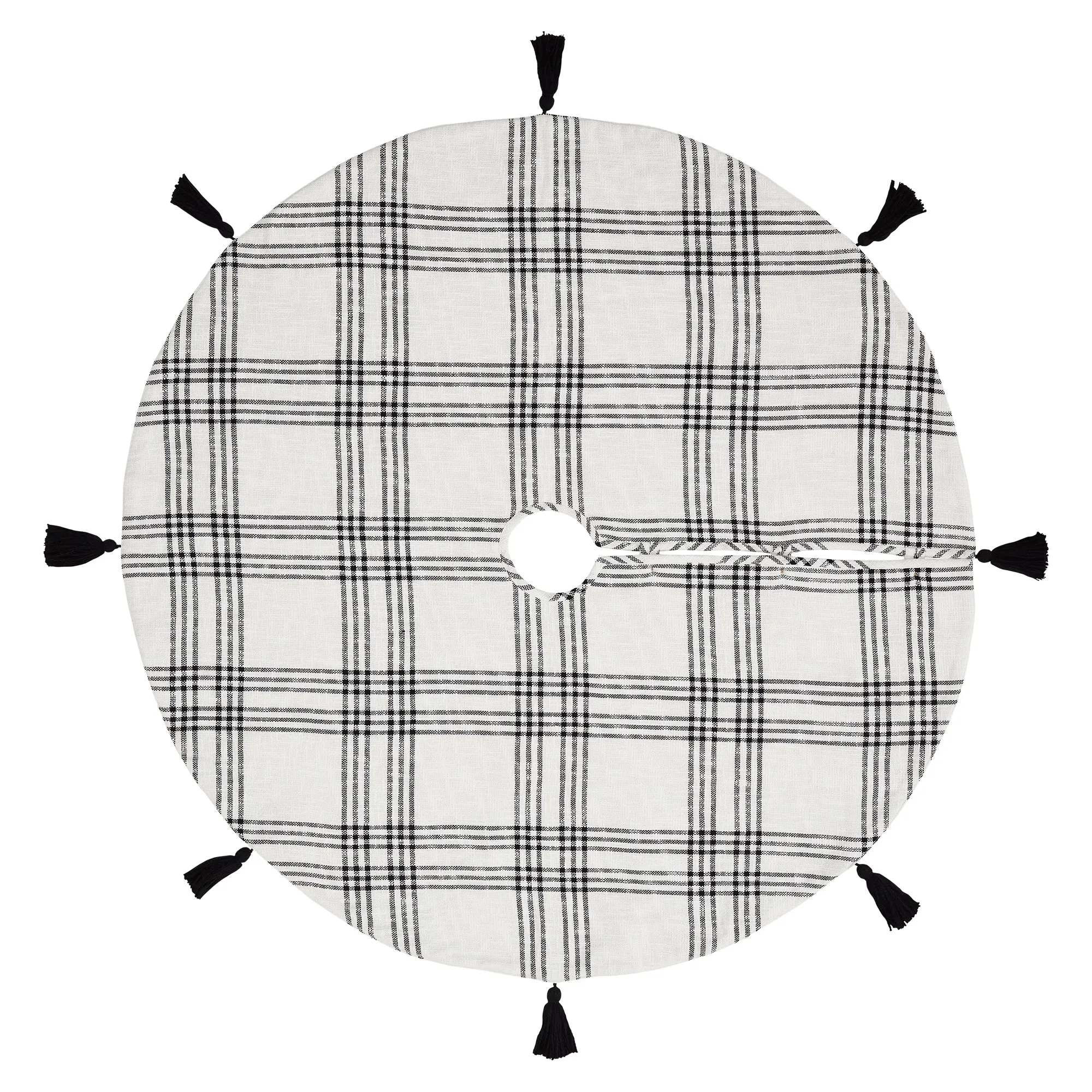 Black Plaid Tree Skirt 55