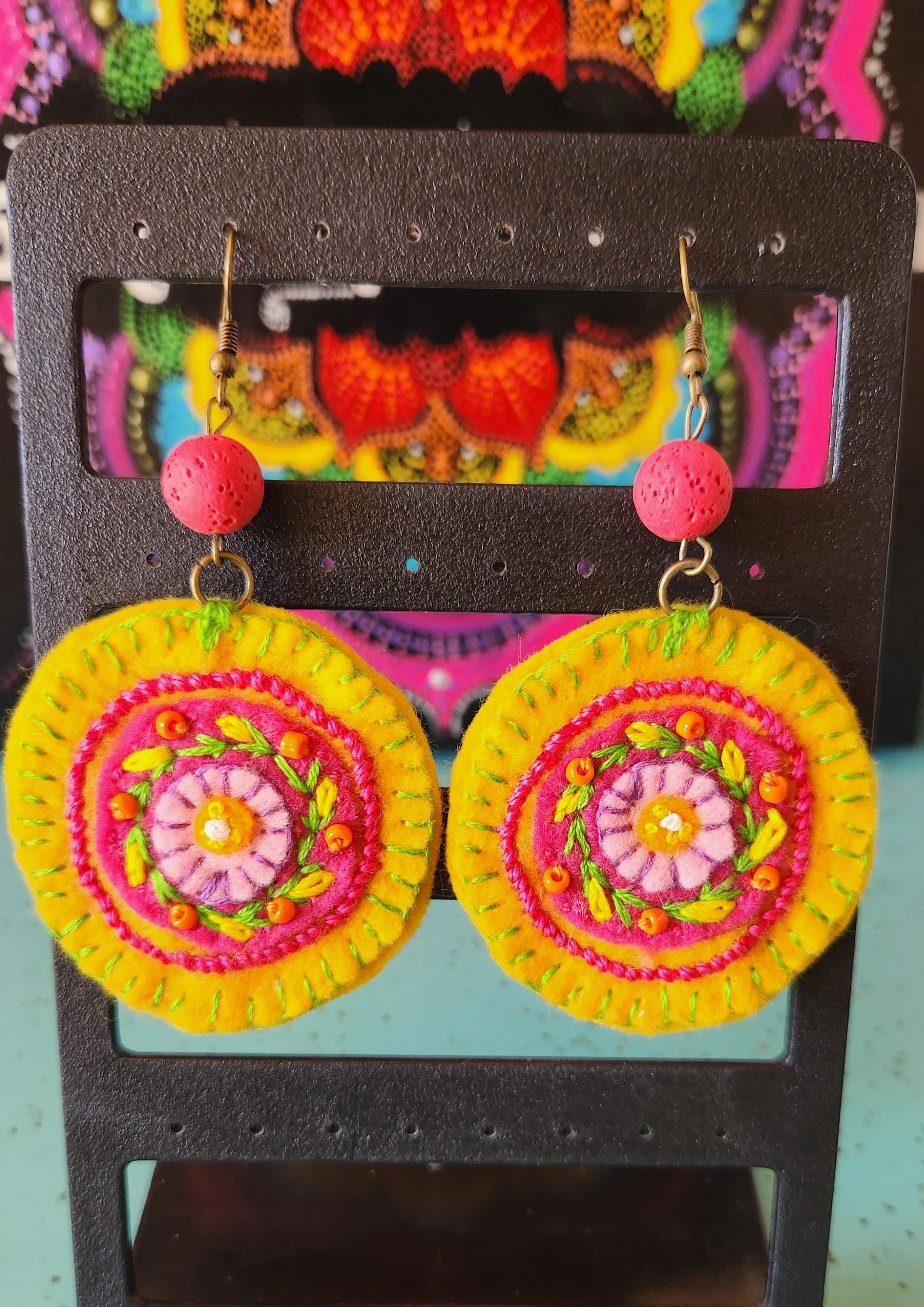 Bohemian Embroidered Earrings