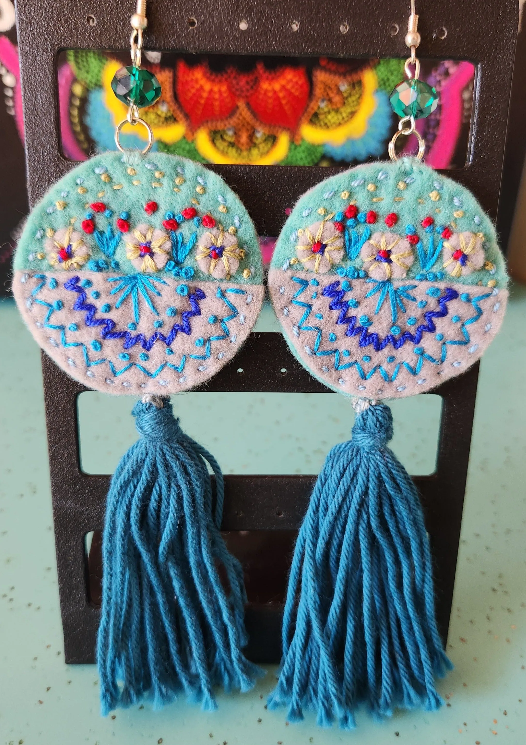 Bohemian Embroidered Earrings