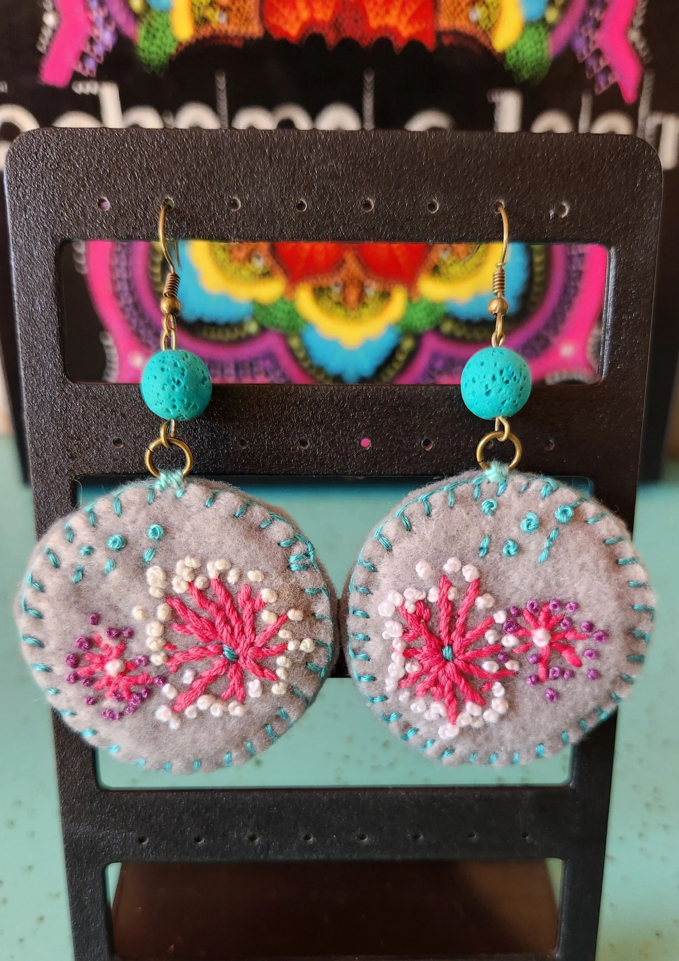 Bohemian Embroidered Earrings