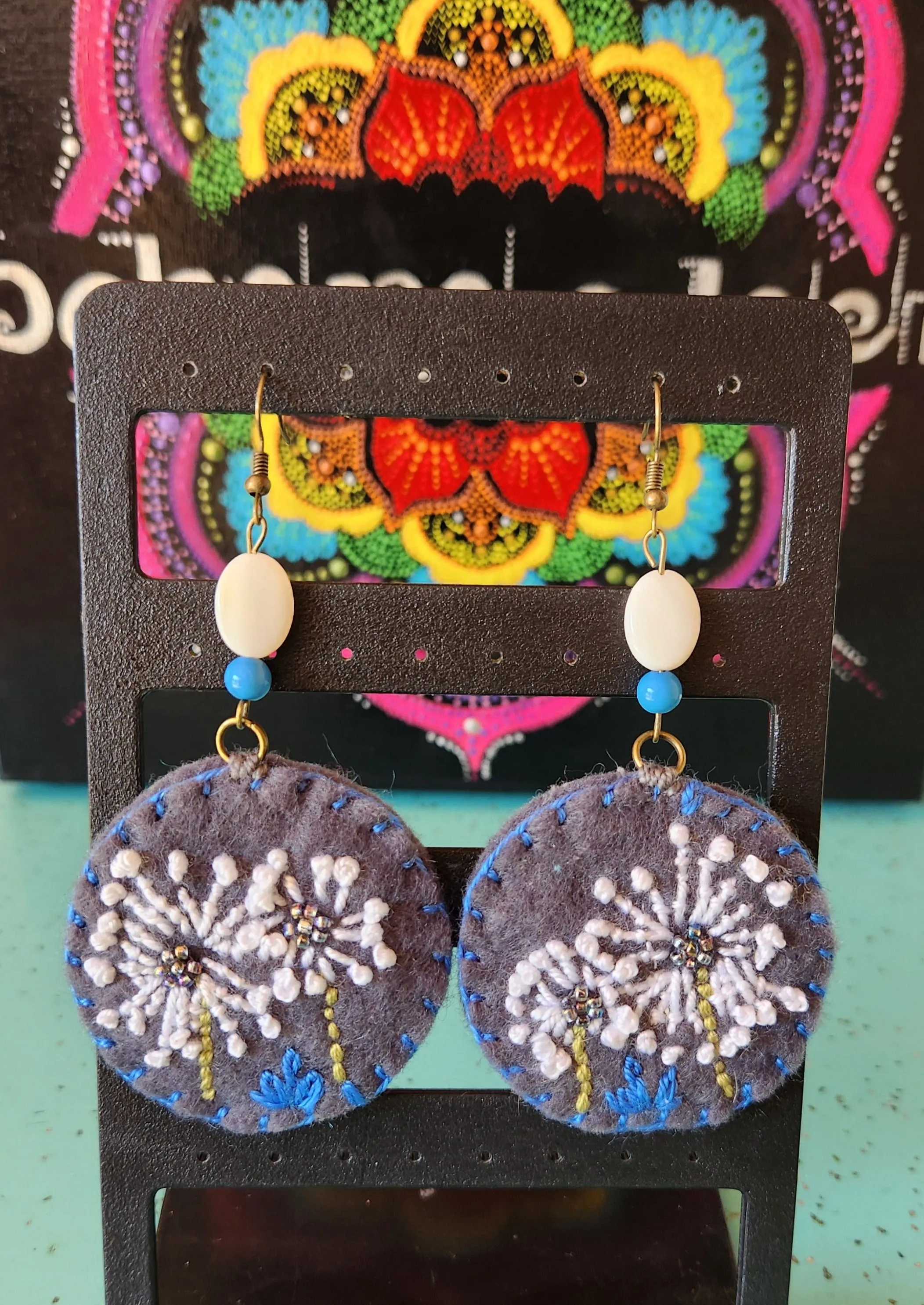 Bohemian Embroidered Earrings