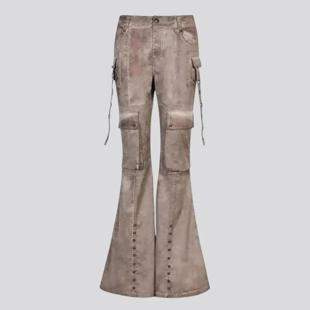 Bootcut voluminous jean pants for women