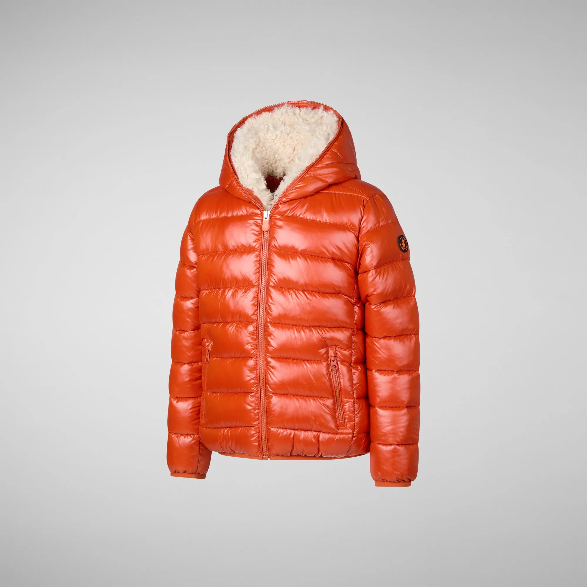 Boys' animal free Puffer jacket Gavin in maple orange