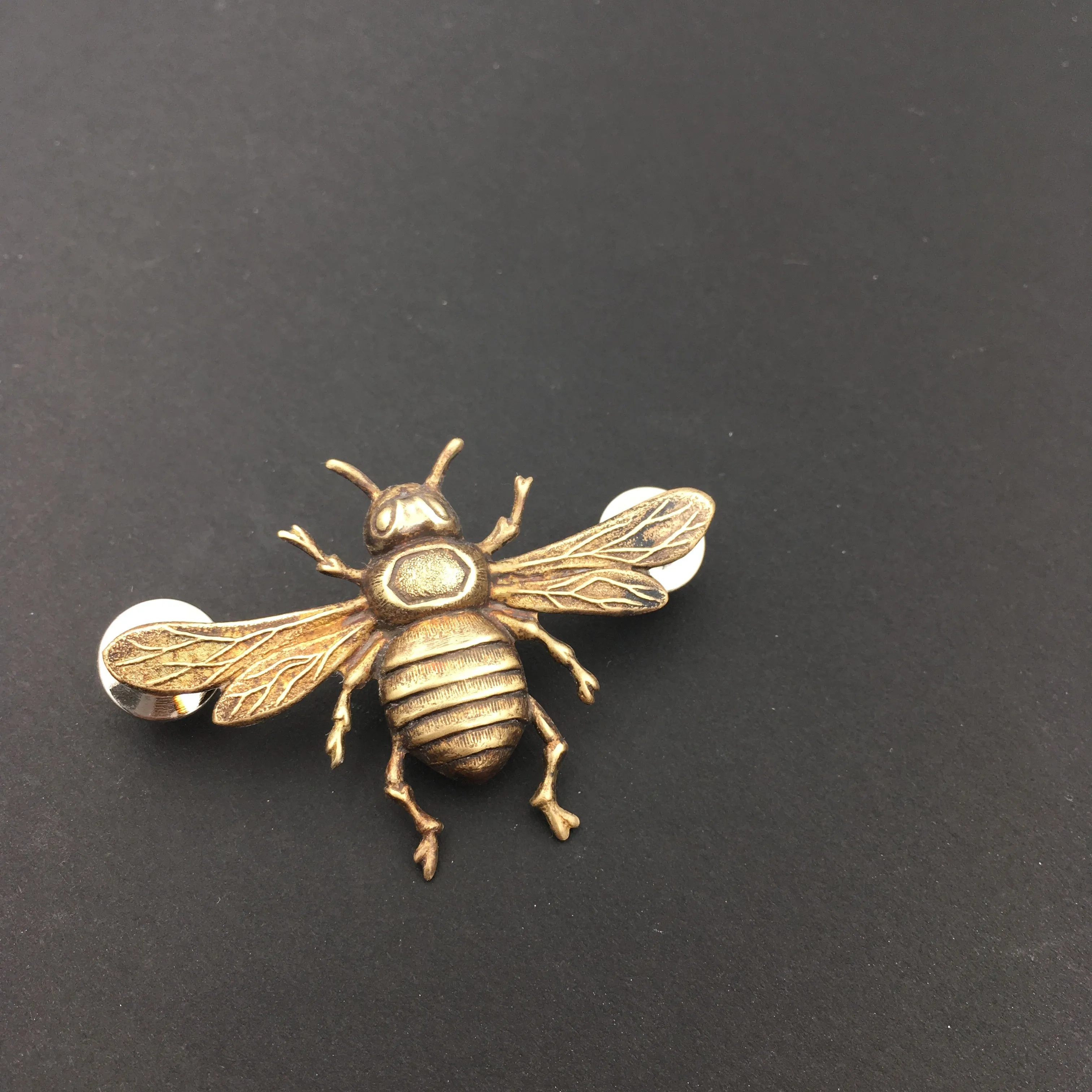 Brass Honeybee Insect Pin or Brooch