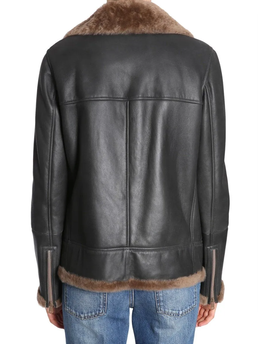 Brunello Cucinelli Shearling Biker Jacket