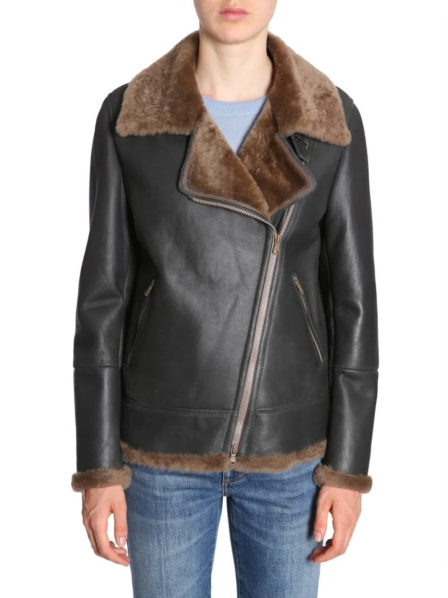 Brunello Cucinelli Shearling Biker Jacket