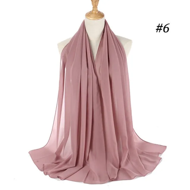 Bubble Chiffon Muslim Prayer Hijab Scarf