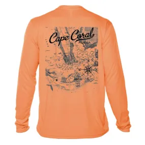 Cape Coral Map Sun Shirt - UPF50 Sun Protection Dryfit Shirt