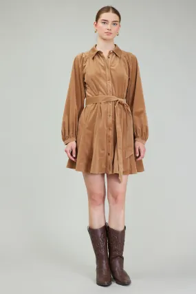 Carmel Corduroy Mini Dress