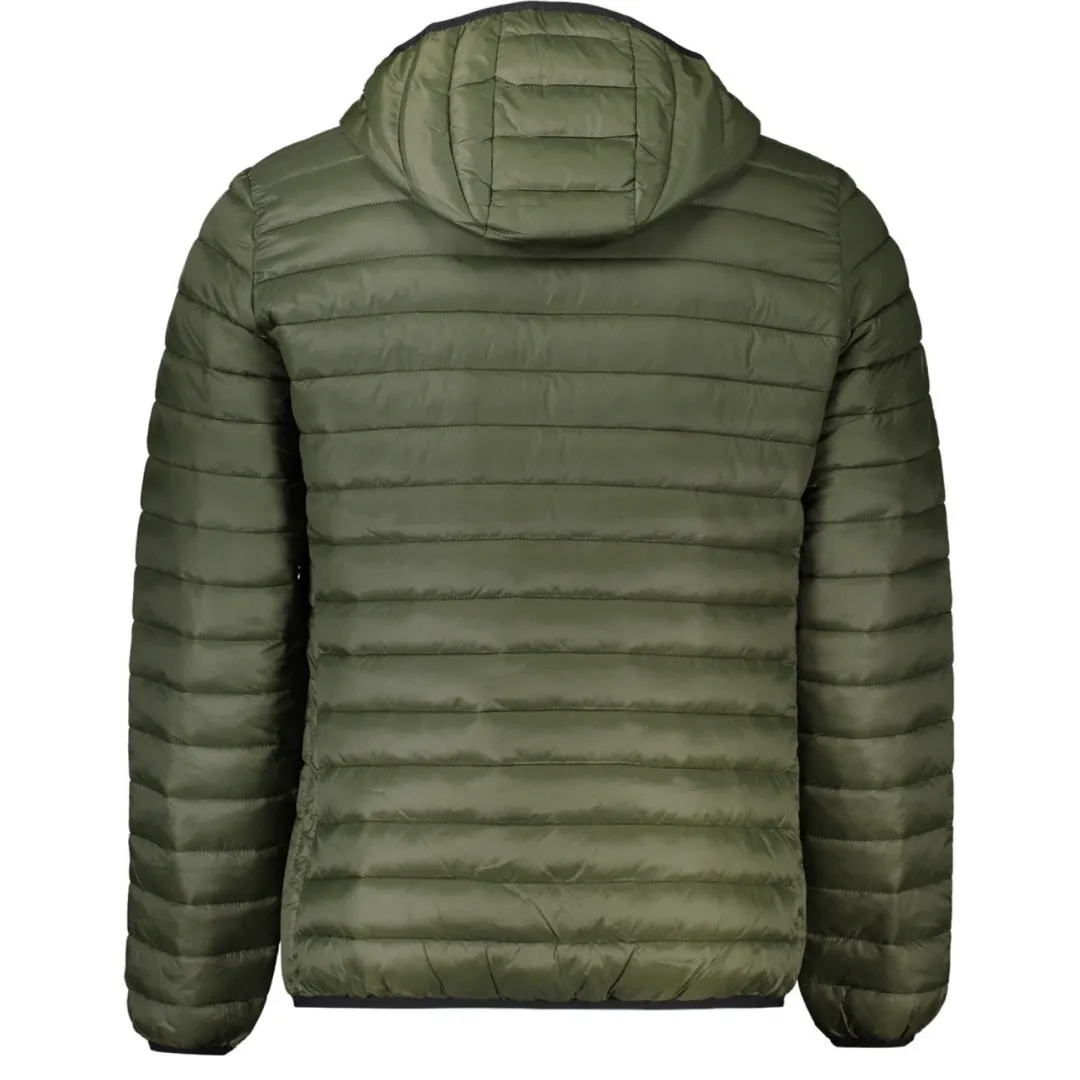 Cavalli Class Plain Quilted Green Jacket