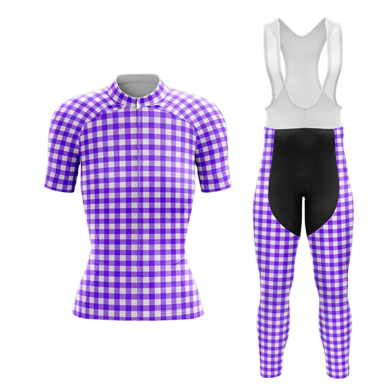 Checkered (Violet) Club Cycling Kit