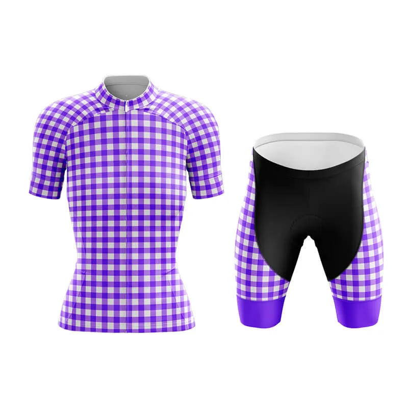 Checkered (Violet) Club Cycling Kit