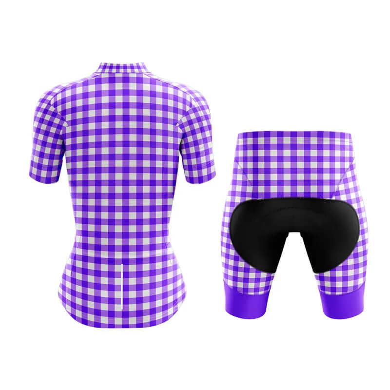 Checkered (Violet) Club Cycling Kit