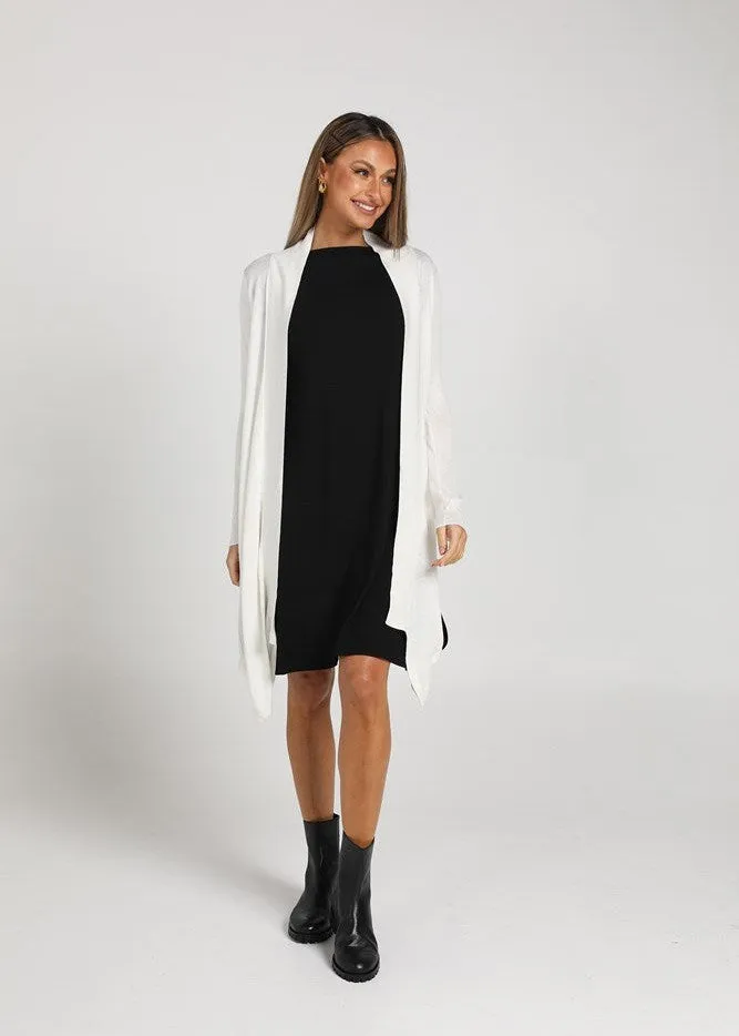 Cher Bamboo Long Sleeve Dress - Black