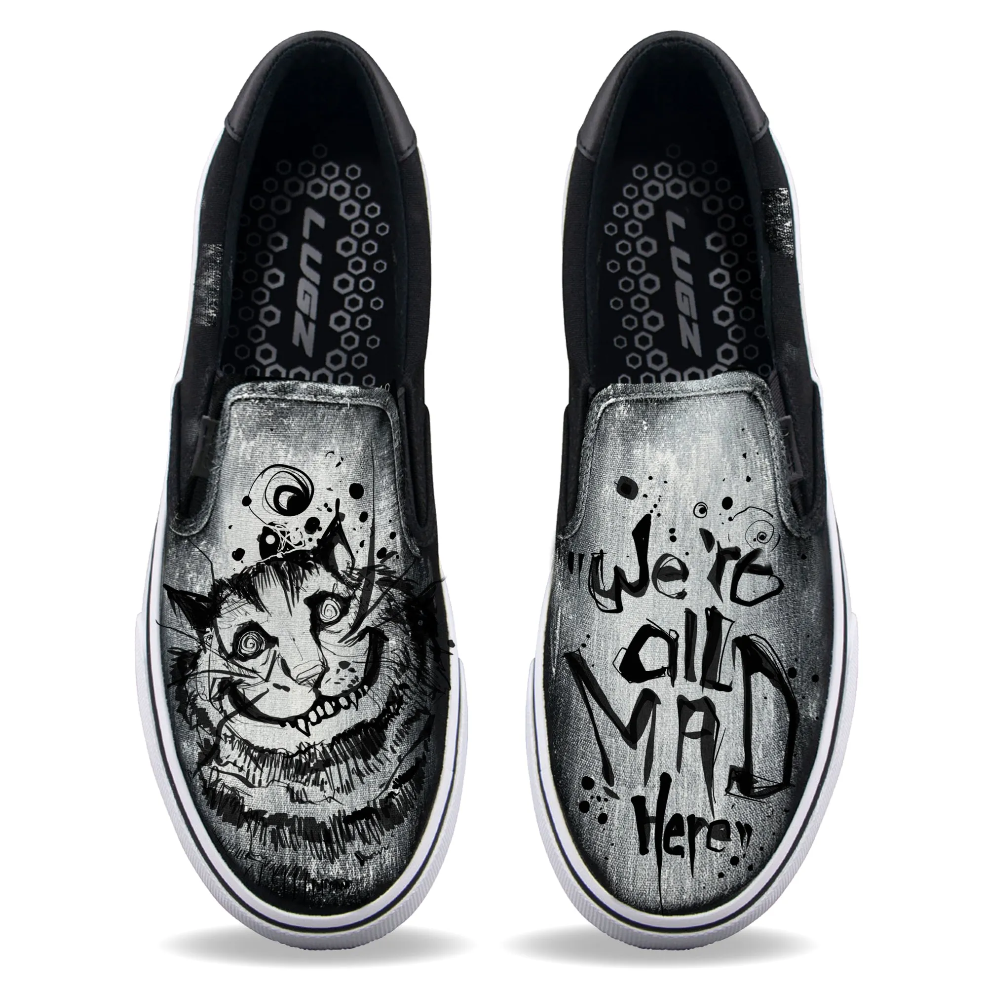 Cheshire Cat Unisex Slip ons